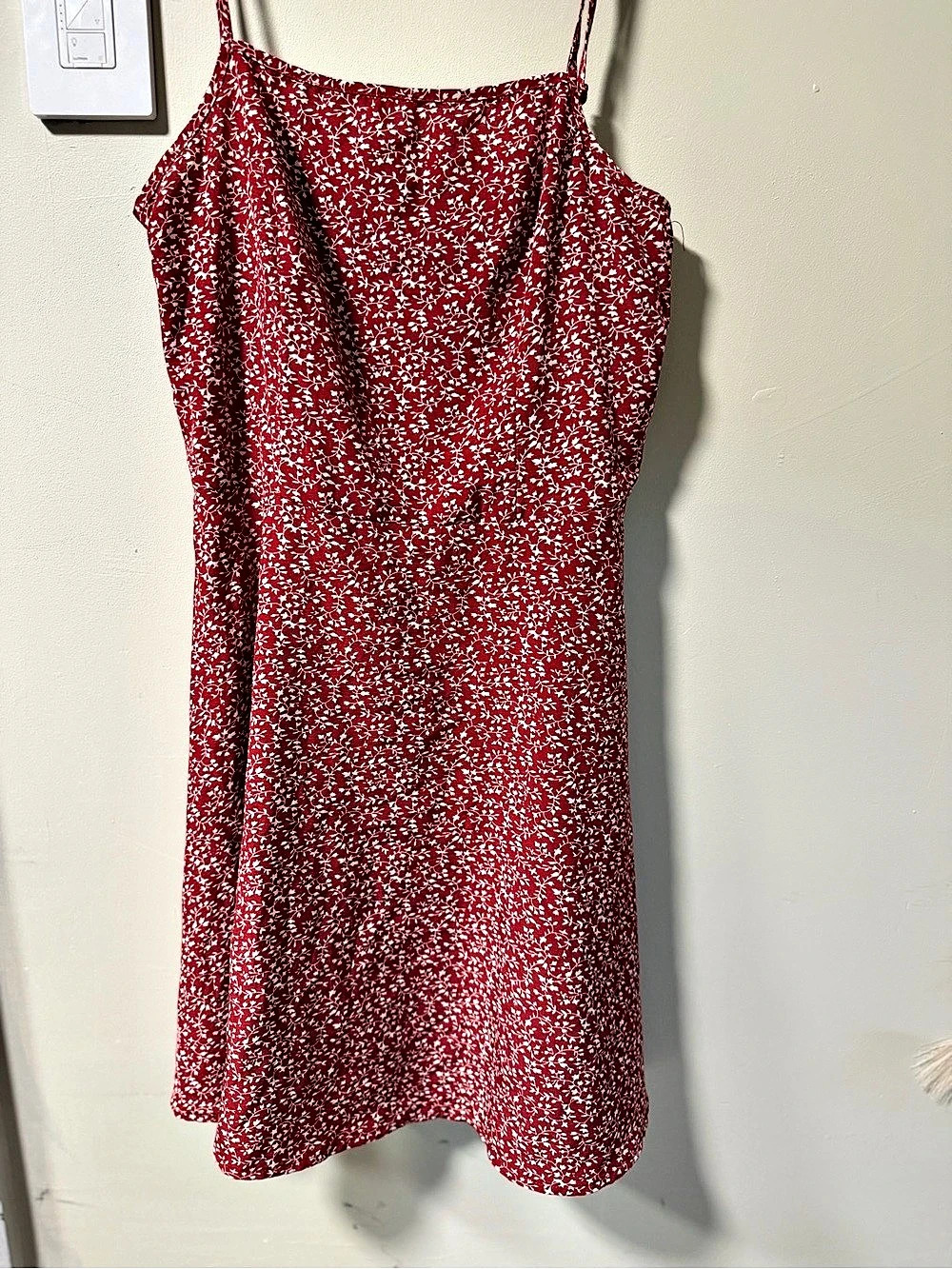 SHEIN Floral Mini Dress in Red & White Size Small